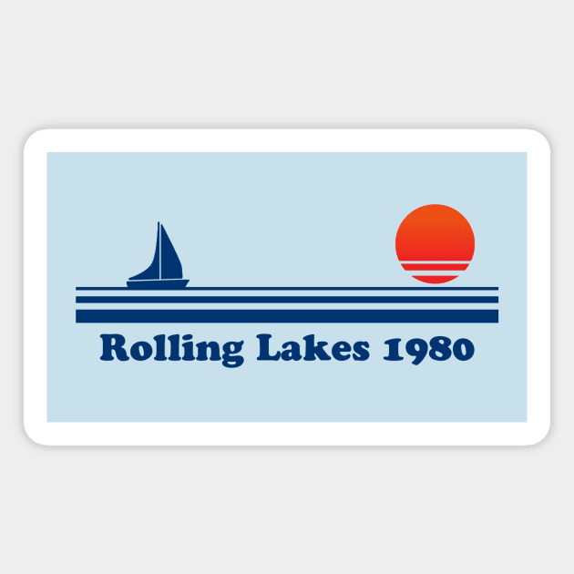 Rolling Lakes 1980 Magnet by GloopTrekker